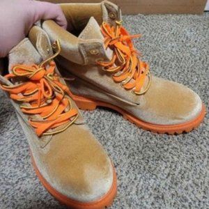 Velvet Timberlands Women Boots